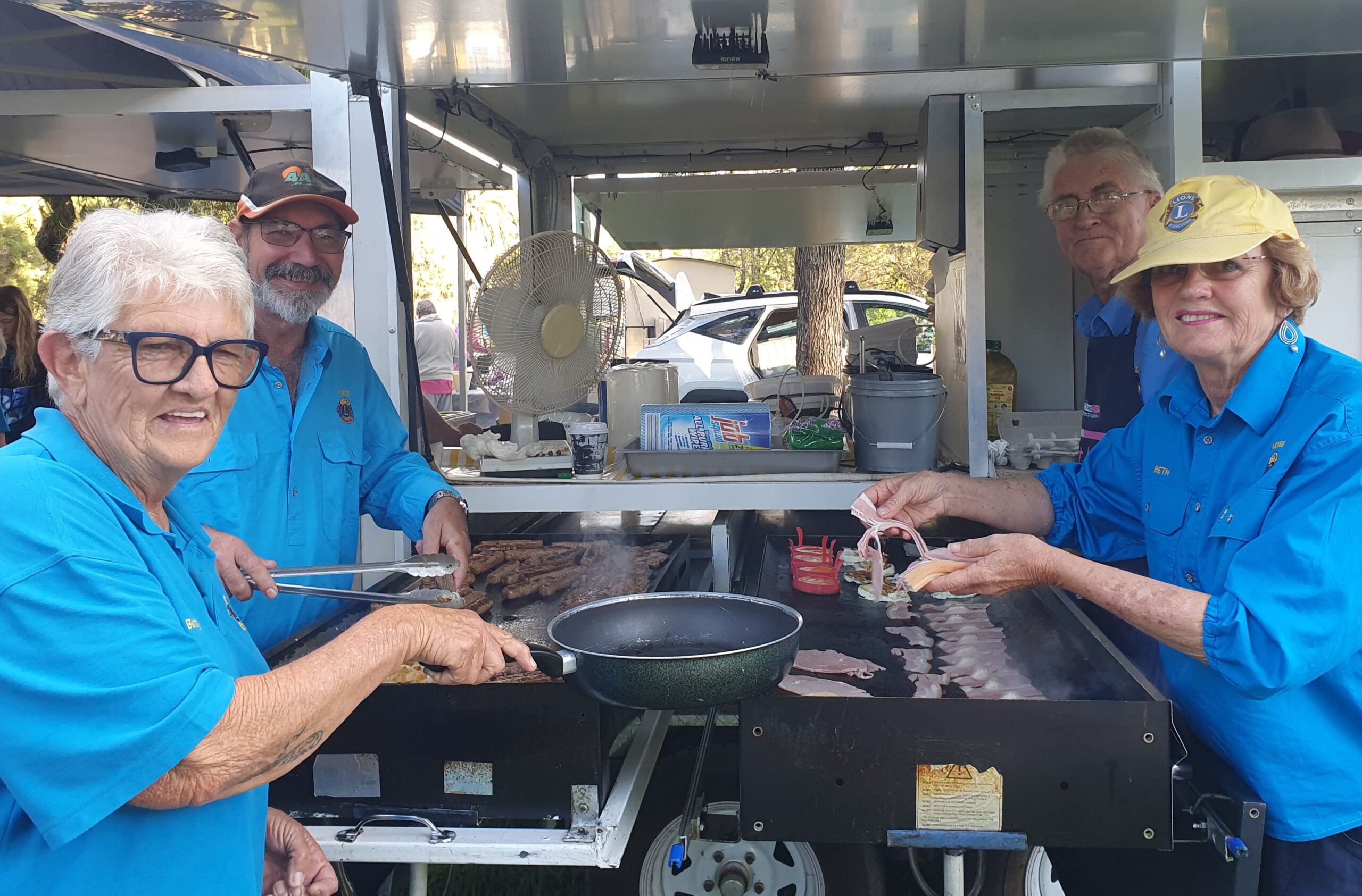 Not many functions across the district are held without Moree Lions manning the barbeque.