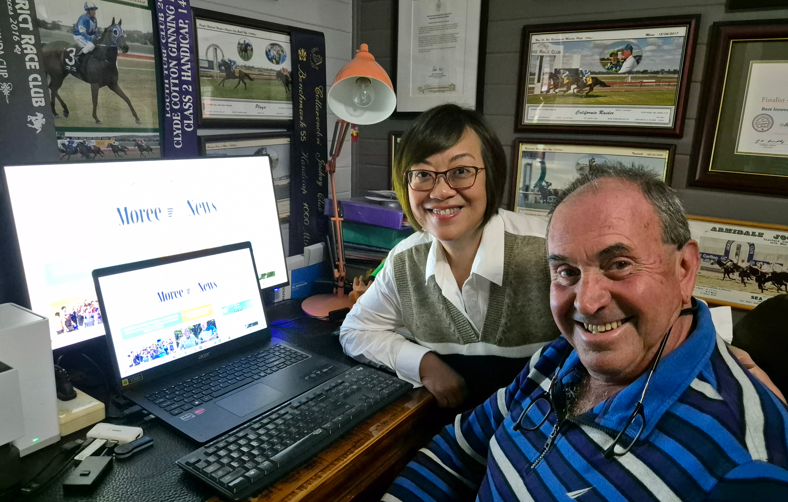 Bill and Cindy Poulos launched the Moree Online News website on August 22, 2024.
