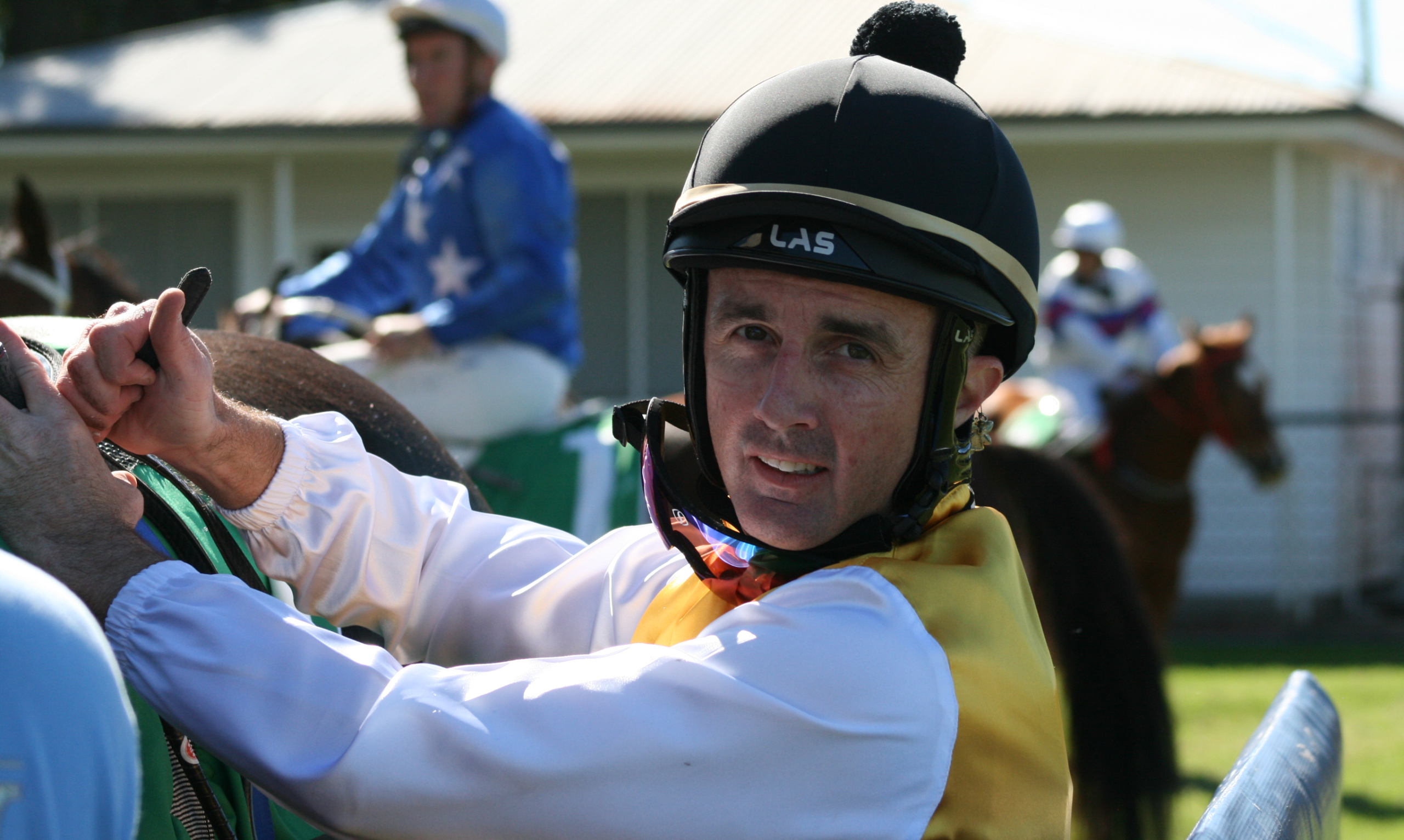 Ashley Boyd unsaddles impressive maiden winner Ellati at Moree picnic races on Saturday.