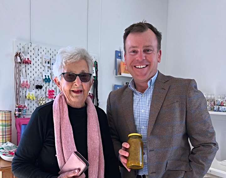 Brendan Moylan MP and Anne Smith at Mungindi