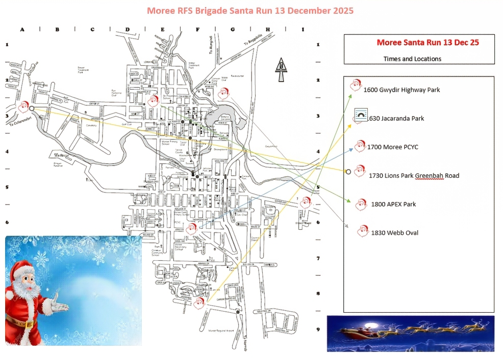 Image for Moree Rural Fire Service Santa Run Saturday, December 13