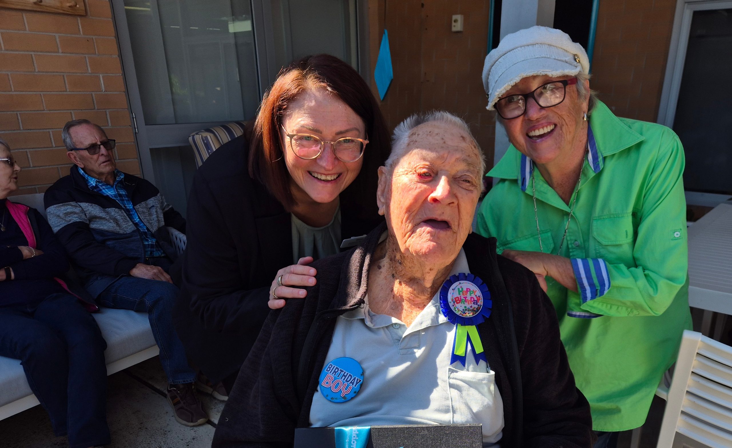 Image for Wal celebrates 101 years with friends, family and a nice cold beer