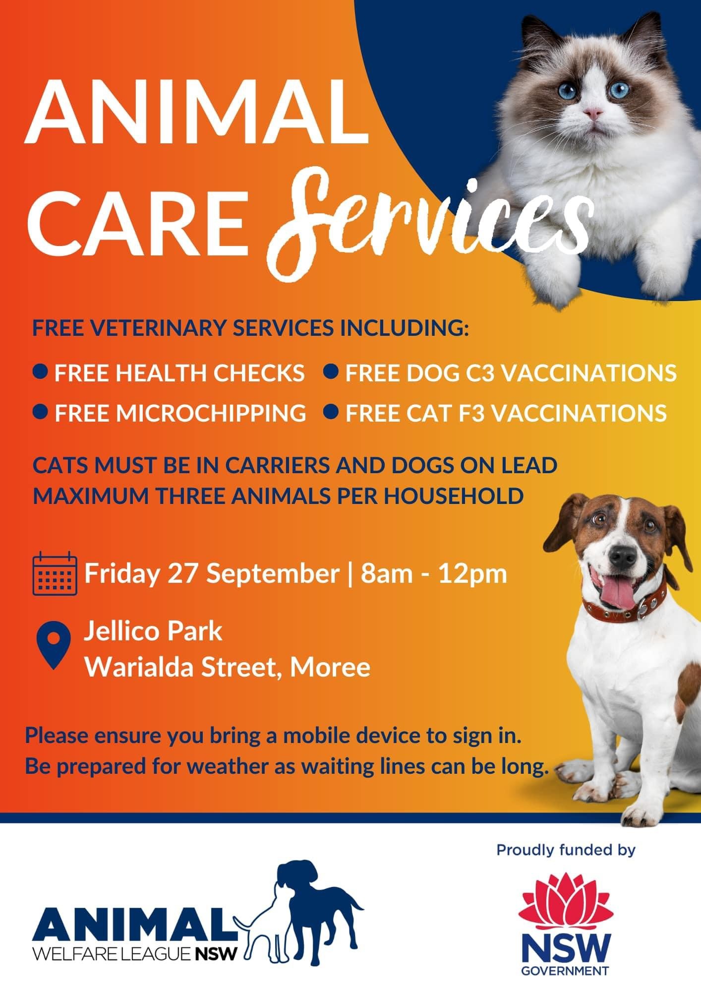 Image for Free pet vet checks and vax available in Moree September 27